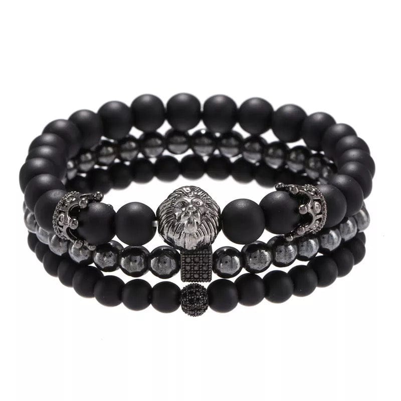 Luxor Men's 3 Pc Beaded Bracelet Set